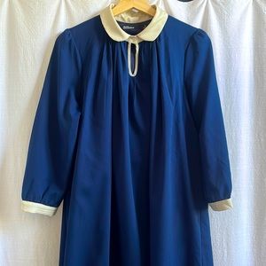 Dear Creatures Baby Doll Navy Collar Dress